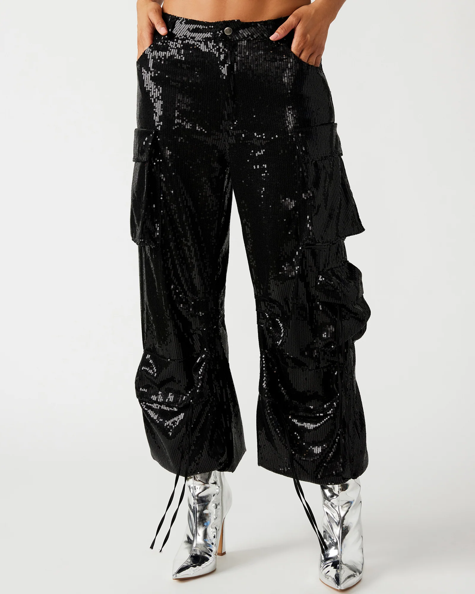 DUO SEQUIN PANT BLACK - Image 3