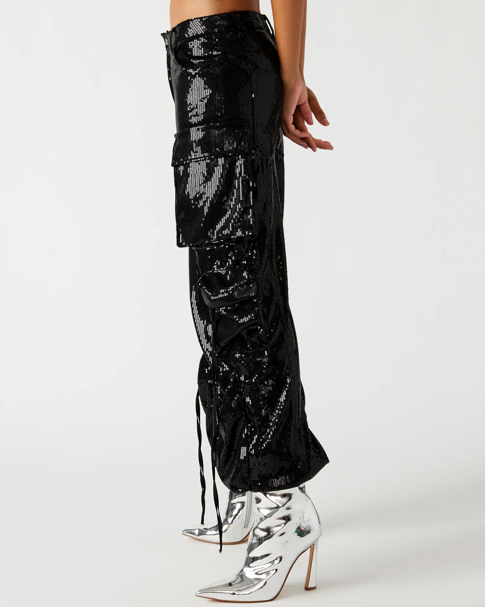 DUO SEQUIN PANT BLACK - Image 4