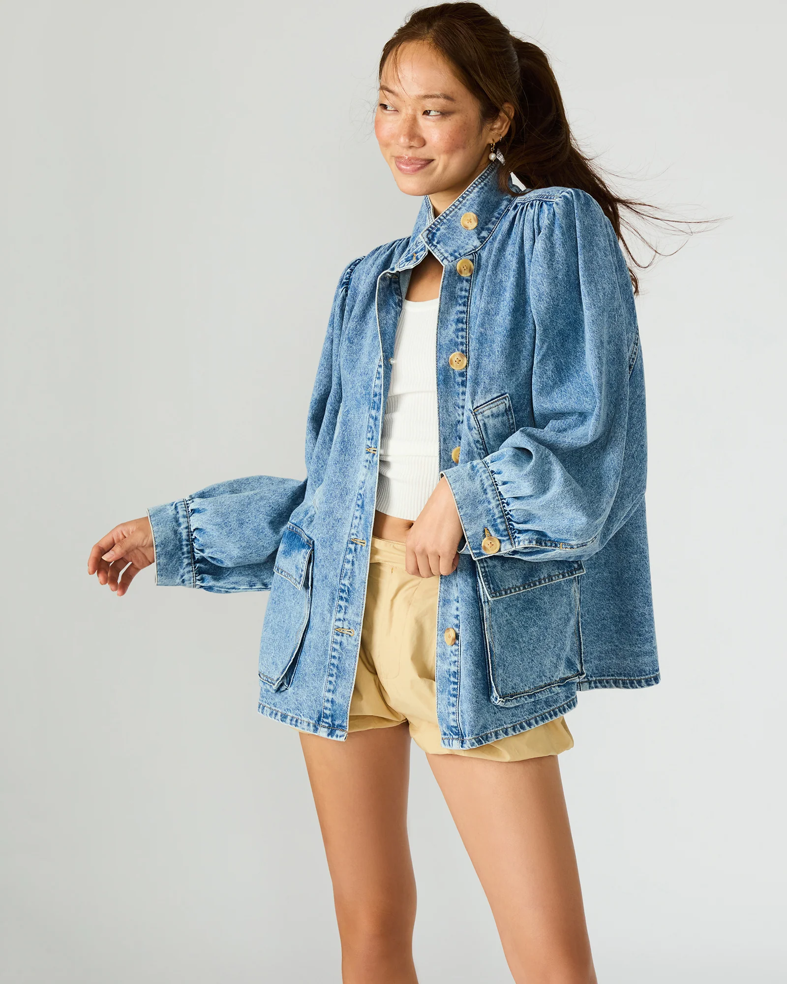 MARCELINE DENIM JACKET FOREVER BLUE - Image 3